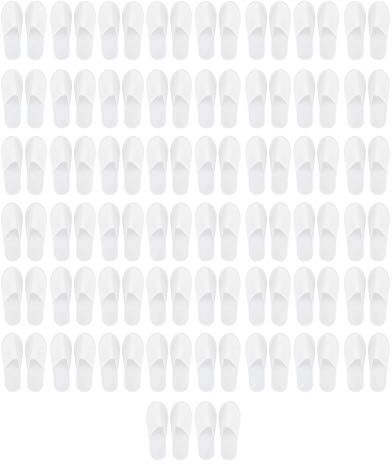 50 paires de pantoufles pour invités - Antidérapantes - Pour hôtel et voyage - Pour homme et femme (tissu non tissé de 3 mm)