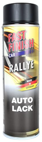 Sprühlack, Decklack, Autolack Fast Finish, Schwarz matt, 500ml, für Felgen und Karosserie, kratz-, stoß- und schlagfest, Lackierung