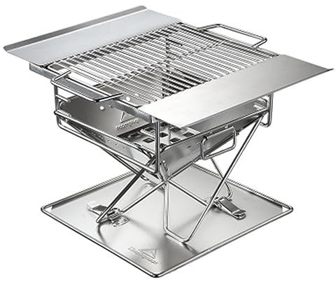 esmen Barbecue-Holzkohlegrill Grill-Feuerstelle mit Aufbewahrungstasche, höhenverstellbares Grillregal, Holzkohlegrill zum Kochen im Freien, Camping, Strand, Picknick, Hinterhof Stand-Up-Propangrill