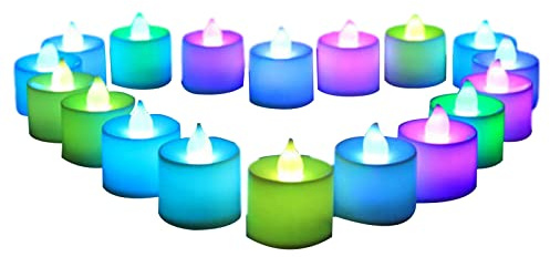 Tioheam Velas LED sin Llama, Velas LED con Pilas - Velas electrónicas pequeñas Que Funcionan con Pilas de Larga duración,Suministros románticos de candelitas eléctricas Falsas para decoración