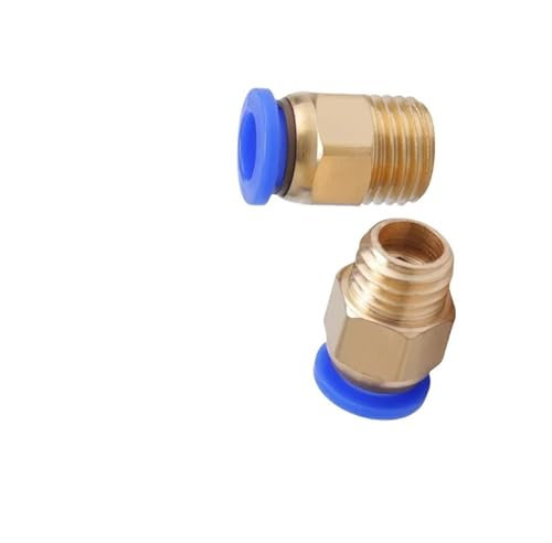 Luftrohr M12X1.75- M6 M8 M10 M12 Metrisches Außengewinde Pneumatischer Anschluss Luftschlauch Schnellverschluss PC 10 12 mm Rohre 30/50 Stück(PC10-M12X1.5,50PCS)