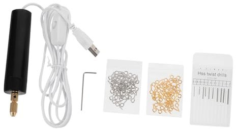 OSALADI Mini Taladro Eléctrico Portátil Usb Recargable Herramienta De Mano Para Perforar y Grabar Con Accesorios Intercambiables y Fácil De Usar Para Manualidades y Joyería