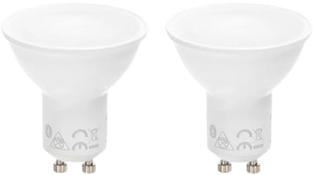 Glowster Bluetooth MESH Smart GU10 6,5 W RGB+CCT (2 Stück) ermöglicht personalisierte Beleuchtung mit Fernbedienung, die Farben und Temperaturen je nach Stimmung und Dekoration ändert.