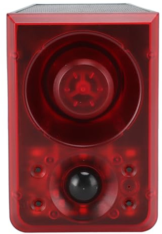 Solar Outdoor Motion Sensor Alarm, Motion Detector Alarm Light 3 Modes Security Strobe Light Alarm with Remote Controller for Home, Villa, Yard, Chicken Coop, Farm, Barn