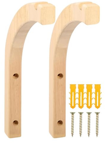 Colgador para plantas de pared para interiores, colgador para plantas para interiores, 2 ganchos de madera para interiores, soporte para plantas de pared, soporte para plantas, ganchos de pared