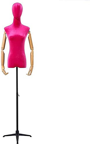 XINYUNFEI Schneiderpuppe Verstellbar Weiblicher Mannequin-Halbkörper Mit Metallstand, Flexibles Kleidung Modell Torso for Fenster/Zähler/Fotos/Design(Square Base)