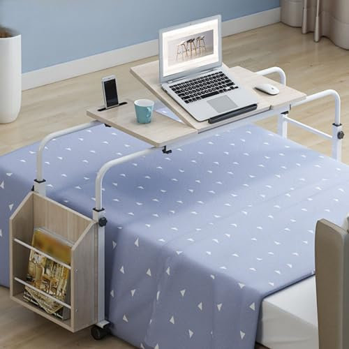Bettschreibtisch Überbetttisch mit Rollen Überbetttisch Überbettschreibtisch Überbetttisch Mobiler Schreibtisch Betttisch mit Rollen Computertisch fürs Bett Überbetttisch mit Rollen Höhenver