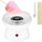 Vintage Candy Floss Maker, Premium Cotton Candy Sweet Machine with Splash Prevention Bowl, Portable Fun Snacks Treat Maker Kit for Kids Gift Birthday Party (White)