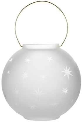 Räder Gefrostetes Glaswindlicht Sterne D.18cm H.17cm