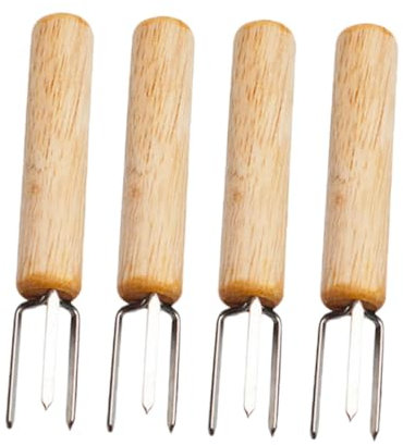 ROMISBABA 4stücke Und Grillspieße Für Gemüse Und Obst Wiederverwendbare Bbq Gabeln Für Mais Und Snacks Für Grillpartys Und Camping