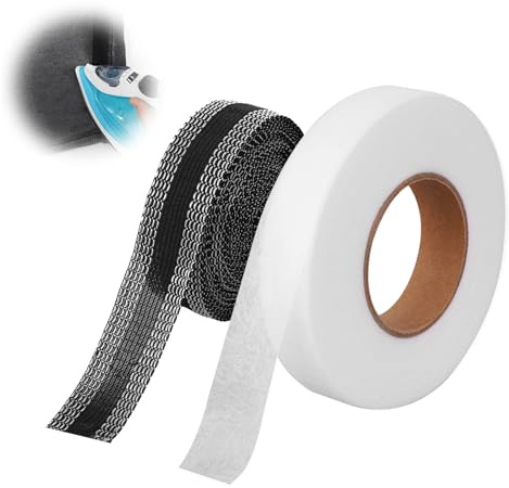 Saumband zum Aufbügeln Waschfest Gardinen Bügelband Hose Kürzen Ohne Nähen Gardinenband Nahtband Saumfix zum Aufbügeln Saumband Selbstklebend Klebeband Bügelkleber für Vorhänge Stoff Textilien