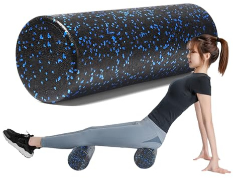 Fitnessrolle Faszienrolle, 45cm, Mittlere Härte, Foam Roller, Tragbare Und Vielseitige Faszienrolle, Selbstmassage Fazienrolle Zur Dehnung & Fitness Des Rücken Wirbelsäule Beine