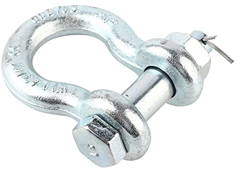 Haofy Alloy Steel Heavy Duty Anchor Shackle for Ship Lifting Hardware Tool 2T Bow Type for Construction Workers (4.75t)