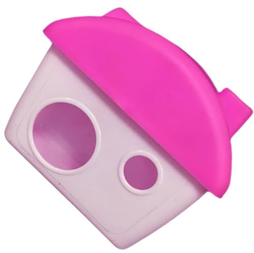 LOORGVEL Meerschweinchen und Hamsterhaus Versteck aus Kunststoff Rosa Kleintierbett mit Warmem Rückzugsort für Zwerghamster und Chinchillas