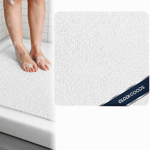 Duschmatte rutschfest – Antirutsch Badematte für Dusche & Badewanne – Wasserdurchlässige PVC (Weiß, 60x60 cm)