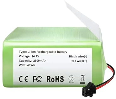 Batería De Litio De 14,4 V Y 3500 MAh, Modelo 2025, Compatible con Aspiradoras Robóticas Conga 990/1090 Y Tesvor X500.(3000mAh)