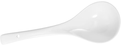 SHINYPASING Cuchara Sopera Grande de Cerámica, Cucharas Reutilizables Multiusos para Sopa, Papilla y Ramen, 1 Pieza para Cocina y Restaurante
