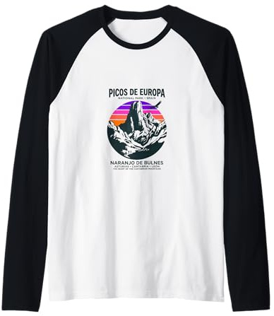 Parque Nacional Picos de Europa Naranjo de Bulnes España Camiseta Manga Raglan