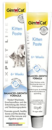 GimCat EXPERT LINE Kitten Paste - Funktionaler Katzensnack fördert die Entwicklung von jungen Katzen - 1 Tube (1 x 50 g)