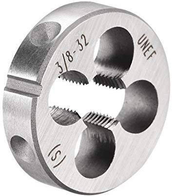 sourcing map Terraja Terrajas de Roscar Métricas 3/8-32 UNEF | Terraja Redonda 30mm Diámetro Exterior, Aleación de Acero, Troquel para Roscar a la Derecha