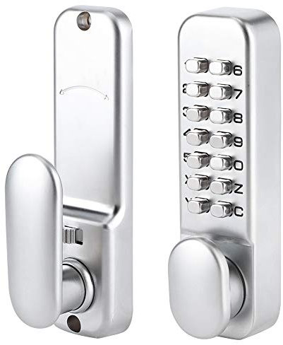 Keyless Coded Lock, Mechanical Combination Lock, Waterproof Combination Password Lock Keypad Security Entry Door Lock for Home Office Apartments Gates