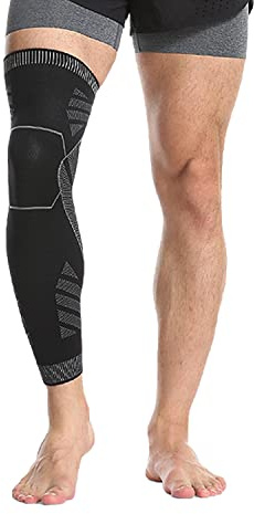 SOLO ACTFIT Sport Komprimierungshülsen Lange Knieschoner Kompression Rutschfrei Kniebandage Knieschutz Beinlinge Knielinge für Laufen, Basketball, Radfahren