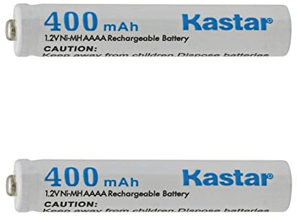 Kastar AAAA Battery 2 Pcs Ni-MH 1.2V 400mAh Replacement for MS Surface Pen Battery, Stylus Pens, Tooth Brush, Video Game Controllers, Bluetooth Headset, Monitor Battery