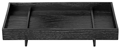 blomus Tablett -ABENTO- Serviertablett Organizer aus Holz | Farbe Schwarz | Größe L