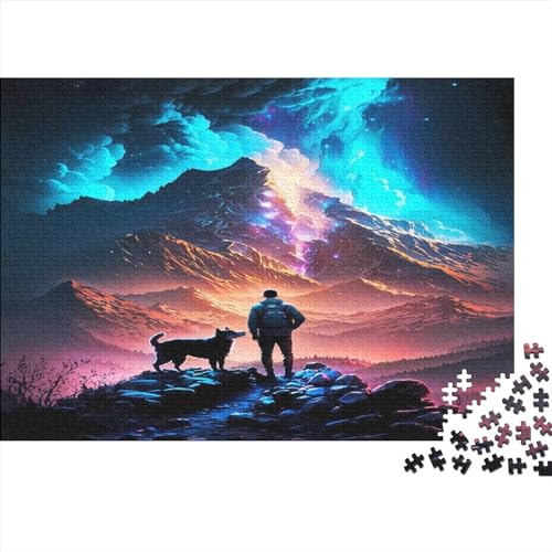 Exploration Journey Puzzlespiele Für Erwachsene, Dream Night Sky Puzzle 1000 Puzzleteile, Handgefertigte DIY-Anpassung, Einzigartige 1000pcs (75x50cm)