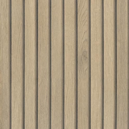 VaryPaper 3D Holzpaneele Tapete Holztapete Braun 40cmx800cm Folie Holzoptik Selbstklebend Möbelfolie Holz Klebefolie Arbeitsplatte Küche Wandtapete Wohnzimmer Esszimmer Flur Treppen Schrankfolie