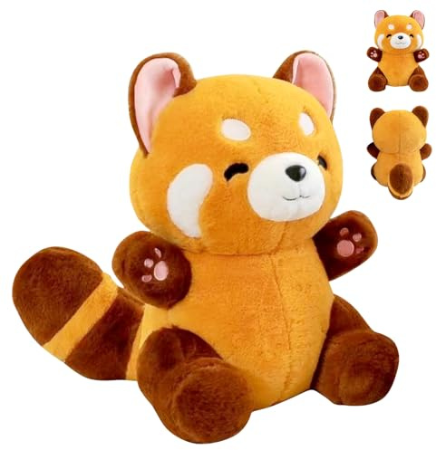 Roter Panda Kuscheltier, 23cm Red Panda Plush, Kuscheliger Panda Plüsch, Panda Kuscheltier, Roter Panda Plüschtier, Panda Stofftier Plüsch, Kuscheltier Waschbär, Geschenke für Kinder Weihnachten
