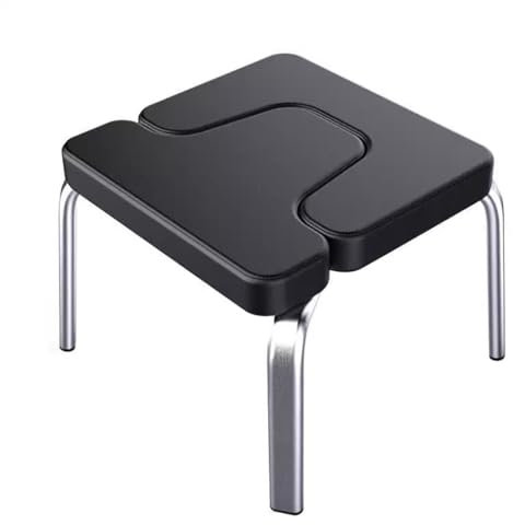 Yoga Inversionsstuhl mit Edelstahlrahmen - T-förmiger abnehmbarer Sitz Yoga Assist Hocker für Inversionstraining und Balance, Schwarz