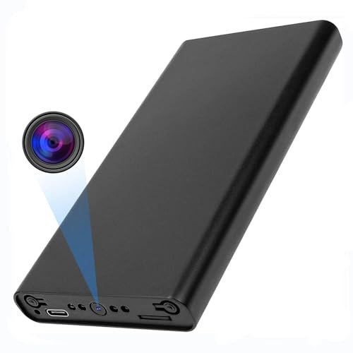 SZBSS Caméra de Surveillance Portable HD, caméra de Surveillance espionne Mini cachée, Batterie intégrée de 10 000 mAh, Fonctionnement continu Pendant 55 Heures, Connexion Wi-FI Non Prise en Charge.