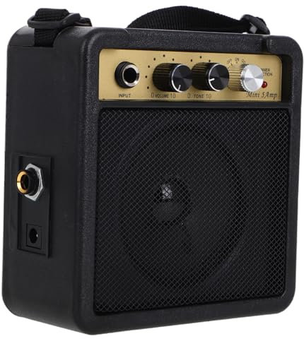 LAPYAPPE Mini Ampli Guitare Électrique 5w, Amplificateur Compact Noir, Son Haute Fidélité et Effets Intégrés, pour L'entraînement