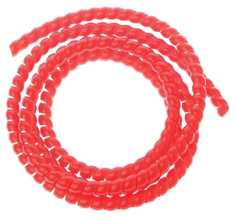 Spiral Protector 2 Meters 8mm 10mm 14mm Sleeving Tube Flame Retardant Cable Protective Sleeve Band Winding Pipe Wire Sleeves(Red,8mm inside diameter)