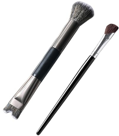Pinceles De Contorno Para Maquillaje, Pincel Conducto Inclinados, Pincel Con Contorno, Contorno Inclinado En La Nariz, Accesorios De Maquillaje 2 En 1 Con Mango No Deslizante Para Mejorar Y Difuminar