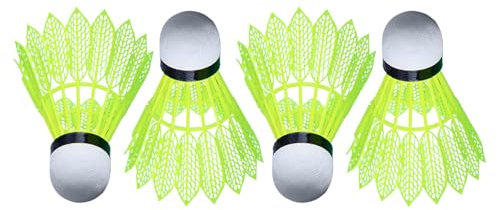 Generisch Federball | LED Federball Mit Lichteffekt | Anfänger Trainingsset Mit 4 Shuttlecocks Für Outdoor Garten Park Schule Tag Und Nacht
