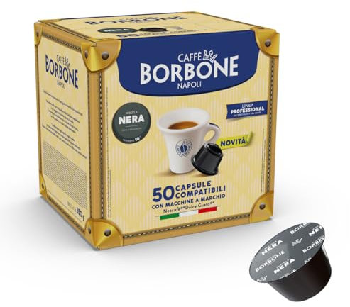 Caffè Borbone Miscela Nera - 50 capsule - Compatibili con le Macchine Nescafè®* Dolce Gusto®*