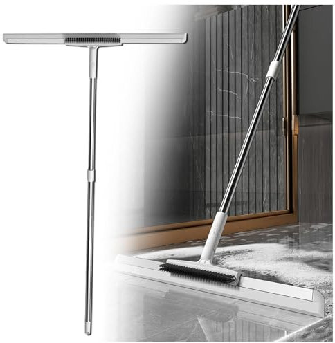 RYJYQYX Tira Acqua Pavimenti, Multifunzione con Manico Lungo 125cm Scopa a Secchiello per Pavimenti, Scopa Magica a Spatola Per Pavimenti in Cemento,Piastrelle Del Bagno