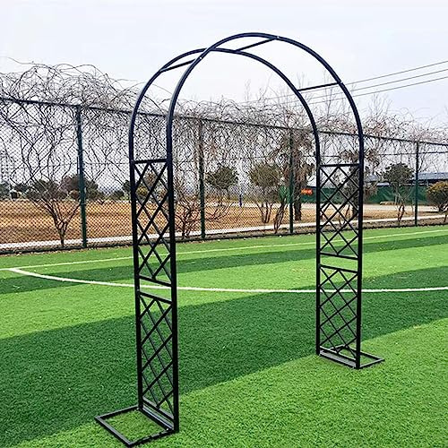 Arco de jardín de Metal Resistente para Plantas trepadoras - Pérgola de Acero con Rosales, Arco Exterior, 3,3 m, 3,6 m, 2,6 m y 1,8 m de Ancho, Negro, 140 cm de Ancho x 230 cm de Alto