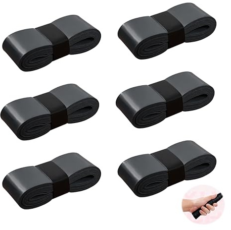 TASSFROO 6 Pièces Ruban Grip pour Raquette de Tennis, Raquette Grip Anti Slip Absorbante Racket Grip Recouvrez Votre Raquettes Meilleure Performance pour Tennis Raquettes de Badminton Squash