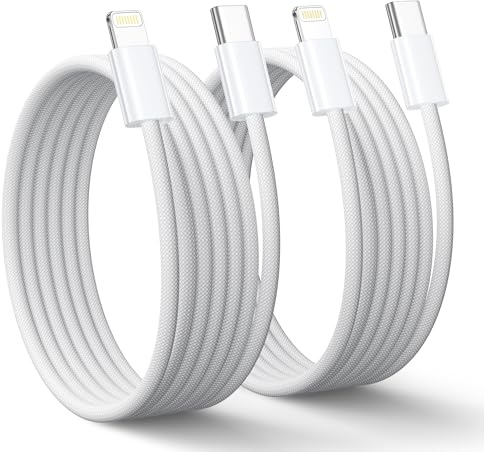 USB C Lightning kabel 3M 2pack MFi original laddningskabel iPhone | Power Delivery iPhone laddningskabel USB C Certifierad för iPhone 14 13 12 11 Pro Max XS XR X 8 Plus 8 SE2020
