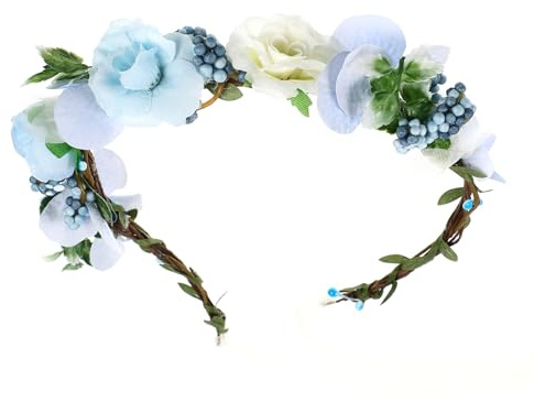 ELAYARD Elegantes Hochzeitsschmuck Zubehör Haarkranz aus Seide und Gauze als Renaissance Girlande für Braut und Abschlussfest Haaraccessoire