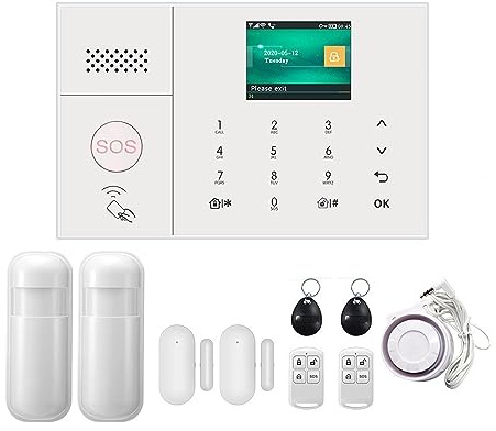 House Alarms Security System Wireless Home WIFI GSM Security With Motion Detector Sensor Burglar Alarm System(C)