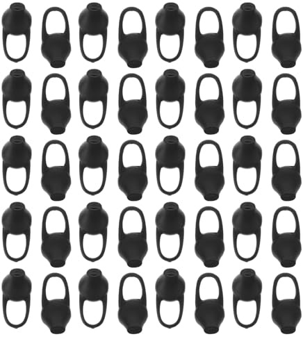 PERSELOSO Set di 50 gommini di ricambio per auricolari, gommini morbidi, protezioni per auricolari wireless, accessorio di ricambio per cuffie in-ear, colore nero.
