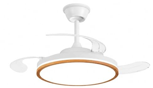 NARVI Ventilador de Techo Pequeño Ø40 cm Madera Roble MORAIRA