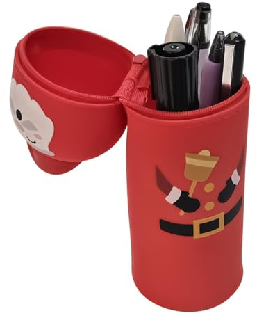 Trousse À Crayon Rétractable Debout - Pochette Stylos Télescopique Sac, Étui Rangement Fournitures Scolaires Mignonne Noël, Organisateur Bureau Toile | Pour École Étudiant Enseignant