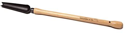 Unkraut- und Jätekelle - geschmiedet - mit 48 cm langem, lackiertem Eschen-Knopf-Stiel - Krumpholz Gartengerät