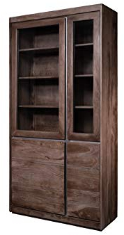 Massivmoebel24.de Sheesham Vitrine massiv Palisander Holzmöbel Sydney #201