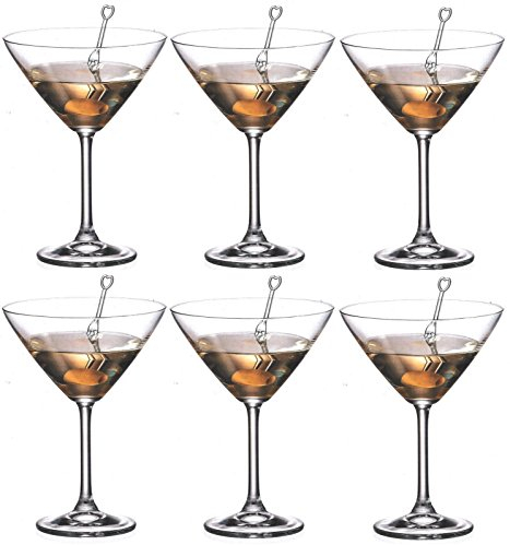 Set di 6 bicchieri da Martini Crystalite Bohemia in cristallo Colibri da cocktail da 280 ml